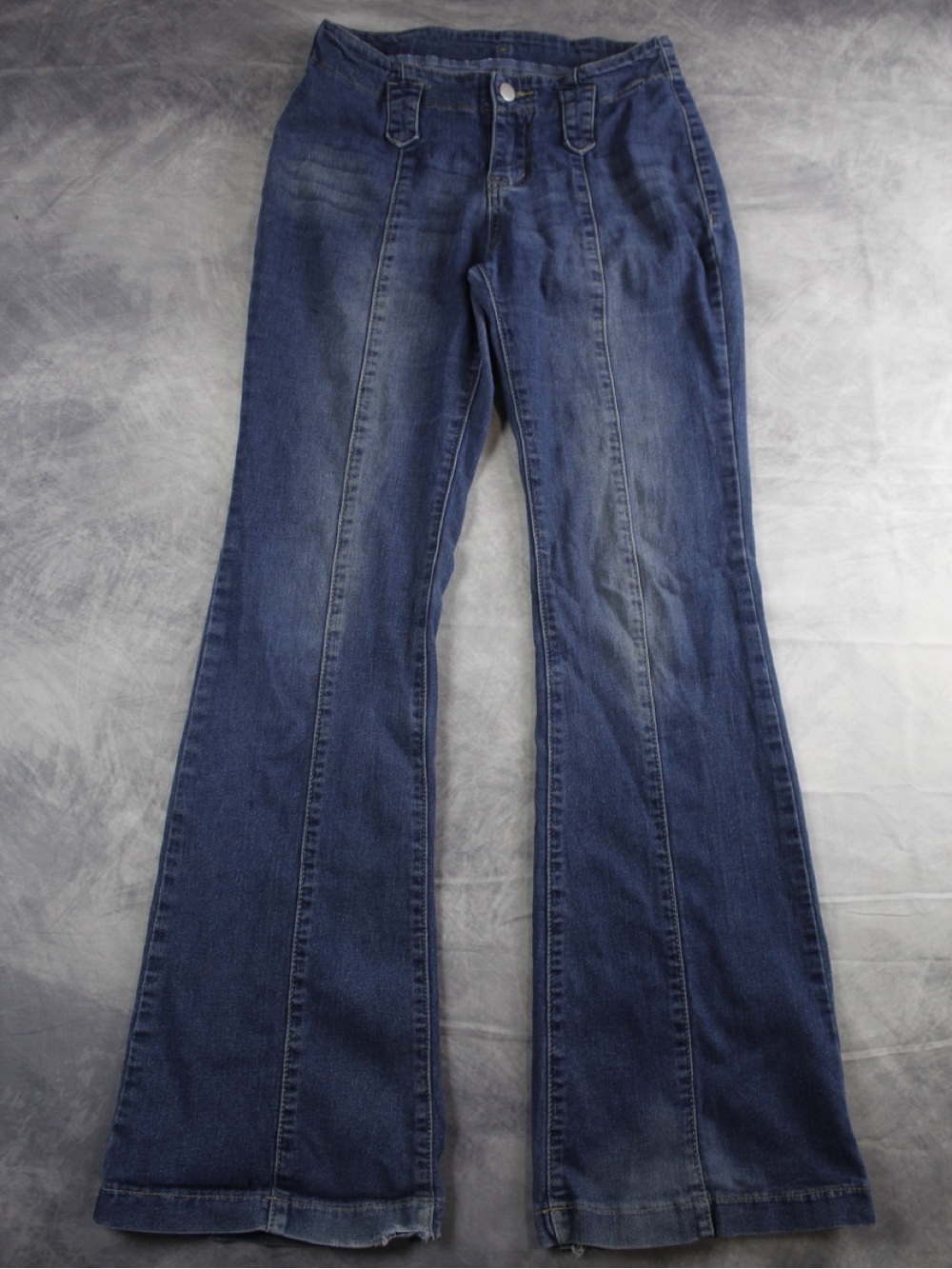 Women's Flare Jeans Front Seam Y2K Bell Bottom Denim Blue Size 27 / S